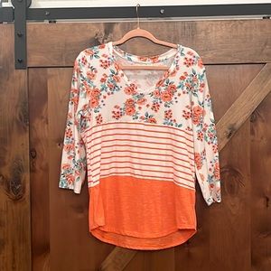 🧡BOBBIE BROOKS🧡 Mix Print Tee